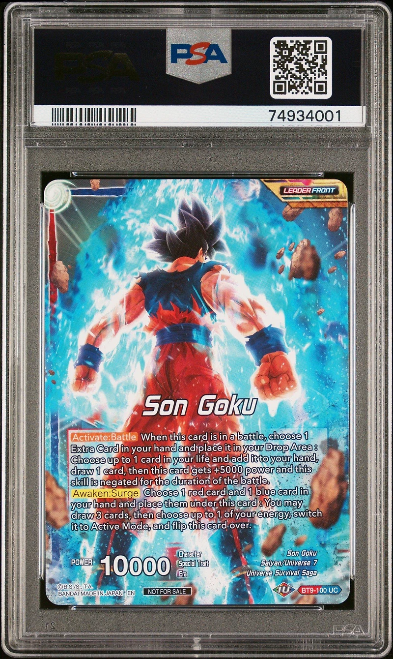 2020 Dragon Ball Super Card Game Series 9 Universal Onslaught Bt9-100 Son Goku\ultra Instinct Son Goku, Limits Surpassed 2021 Judge Pack Vol.10 PSA 10