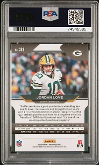 2020 Panini Prizm 363 Jordan Love PSA 10