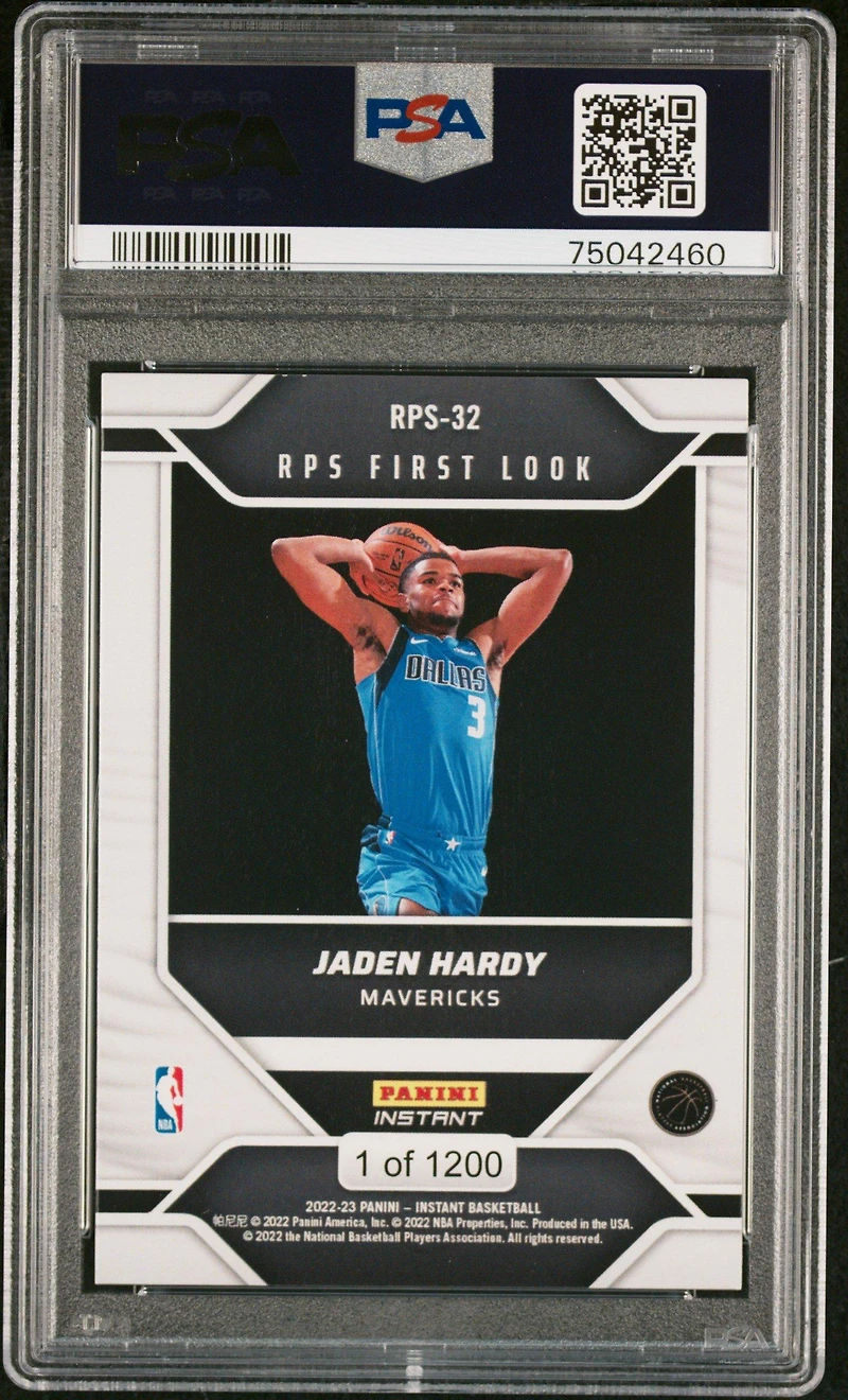 2022-23 Panini Instant Rps First Look Rps-32 Jaden Hardy PSA 8
