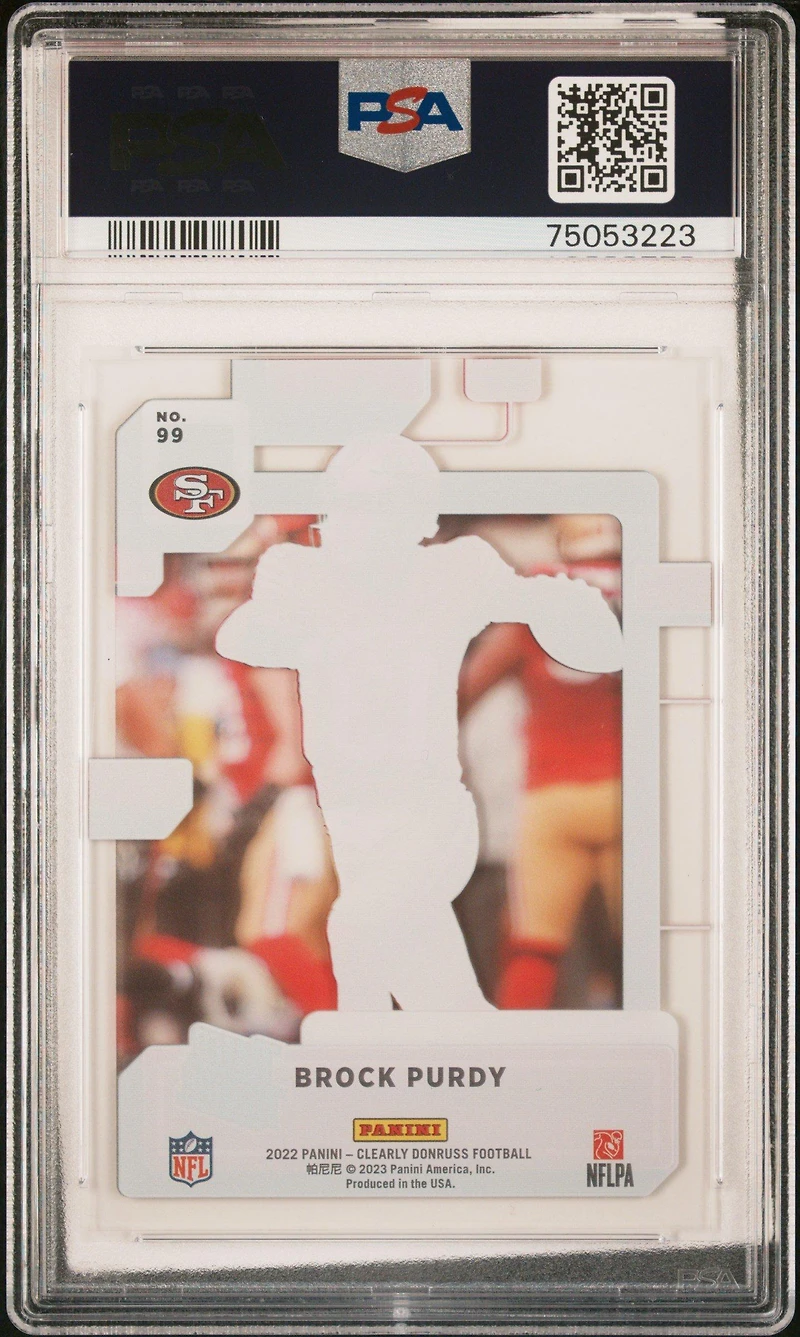 2022 Panini Clearly Donruss 99 Brock Purdy PSA