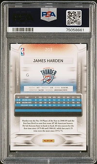 2009 Panini Prestige 203 James Harden PSA 10