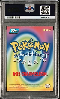 1999 Topps Pokemon The Movie Edt E5 Charmeleon #5 Foil PSA 8