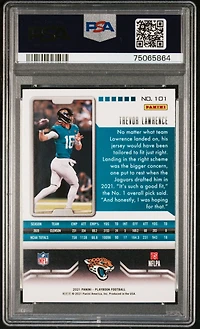 2021 Panini Playbook 101 Trevor Lawrence Sparkle PSA 9