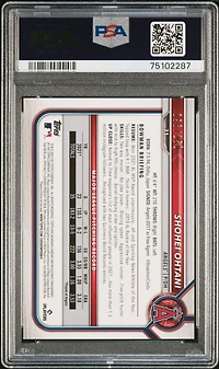 2022 Bowman Chrome 71 Shohei Ohtani Purple Refractor PSA 10