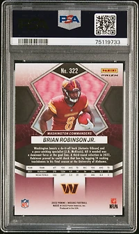 2022 Panini Mosaic 322 Brian Robinson Jr. Genesis PSA 10