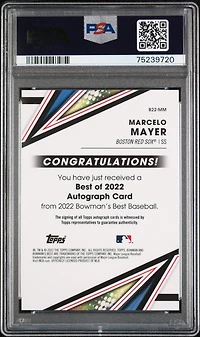 2022 Bowman's Best Best Of 2022 Autographs B22mm Marcelo Mayer PSA 10