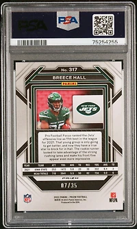 2022 Panini Prizm 317 Breece Hall PSA