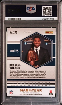 2021 Panini Mosaic 275 Russell Wilson PSA 10