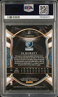 2020 Panini Select 60 Ja Morant Gold Wave Prizm PSA 10