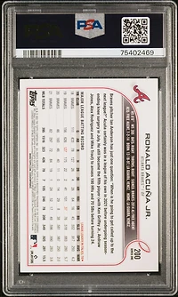 2022 Topps 200 Ronald Acuna Jr. Rainbow Foil PSA 10