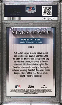 2022 Topps Stars Of Mlb Smlbc82 Bobby Witt Jr. Update-chrome PSA 10