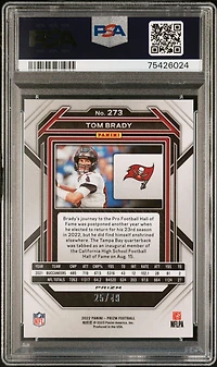 2022 Panini Prizm 273 Tom Brady Purple Power PSA 9