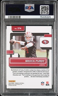 2022 Panini Donruss 374 Brock Purdy Press Proof Premium PSA 10