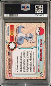 2000 Topps Chrome Pokemon T.v. 147 Dratini PSA 10