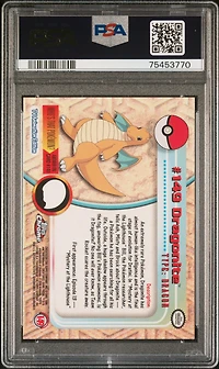 2000 Topps Chrome Pokemon T.v. 149 Dragonite PSA 9