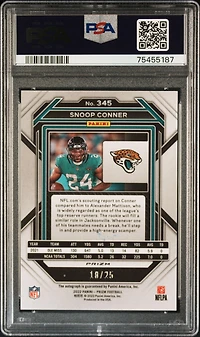 2022 Panini Prizm 345 Snoop Conner Autograph-camo Prizm PSA 9