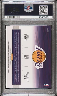 2017 Panini Status Factions 30 Glen Rice/kobe Bryant/shaquille O'neal PSA 9