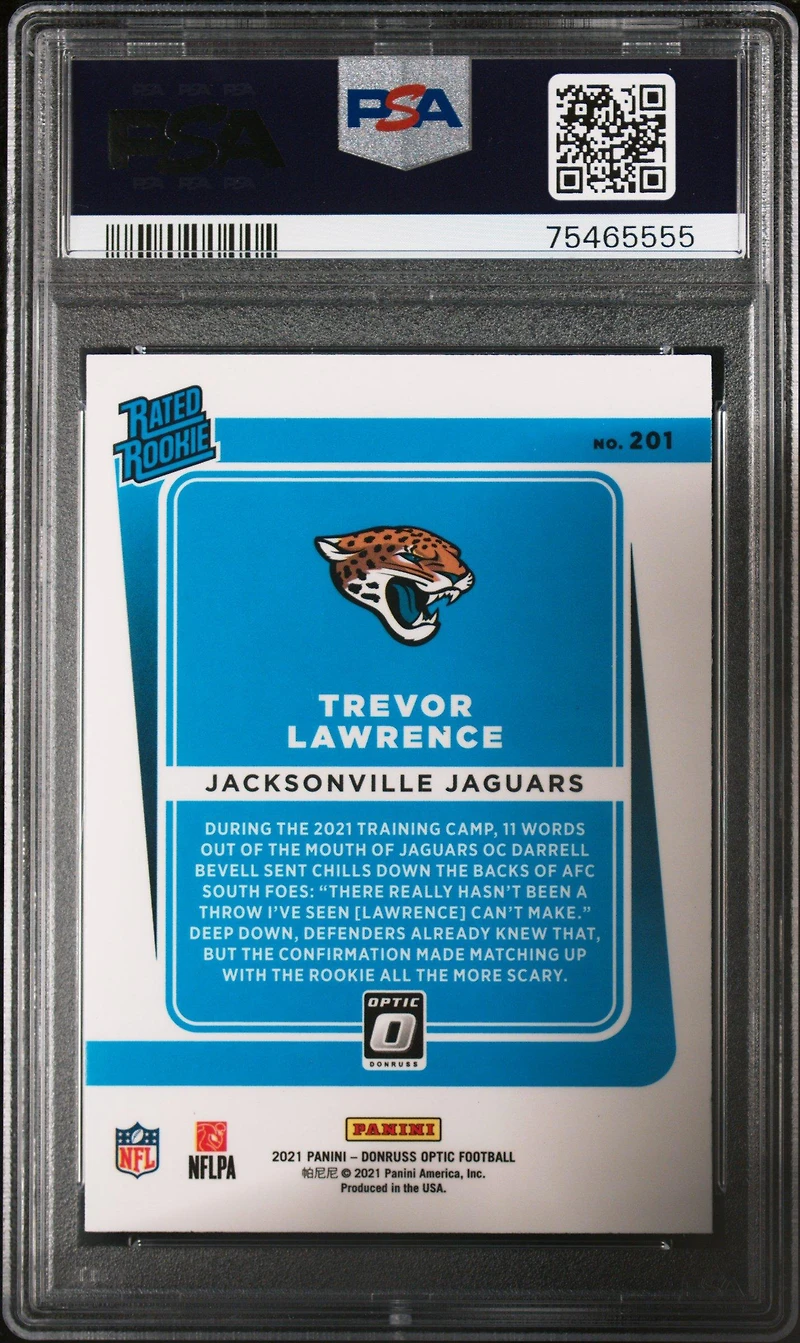 2021 Panini Donruss Optic 201 Trevor Lawrence PSA