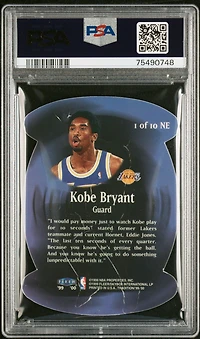 1999 Fleer Tradition Net Effect 1 Kobe Bryant PSA 8