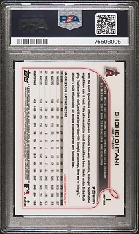 2022 Topps Chrome Logofractor Edition 1 Shohei Ohtani PSA 10