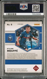 2021-2022 Panini Mosaic Fifa Road To World Cup 6 Kylian Mbappe Reactive Gold PSA 10