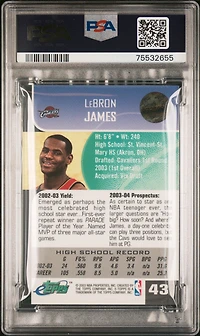 2003 Etopps 43 Lebron James PSA 8