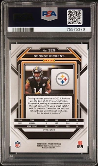 2022 Panini Prizm 329 George Pickens Red/white/blue PSA 9