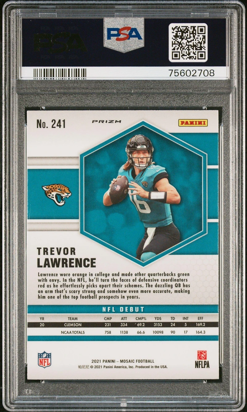 Panini Mosaic Trevor Lawrence Camo Pink PSA