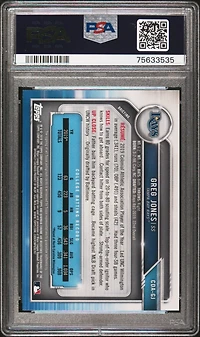 2019 Bowman Draft Chrome Draft Picks Autograph Cdagj Greg Jones Purple Refractor PSA 10