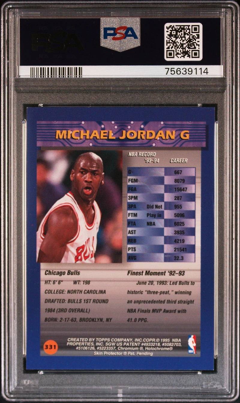 1994 Finest 331 Michael Jordan PSA