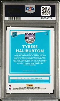 2020 Panini Donruss Optic 162 Tyrese Haliburton Hyper Pink PSA 9