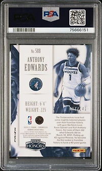2020 Panini Chronicles Anthony Edwards PSA 9