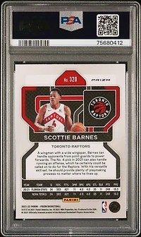 2021 Panini Prizm 320 Scottie Barnes Green Prizm PSA 10