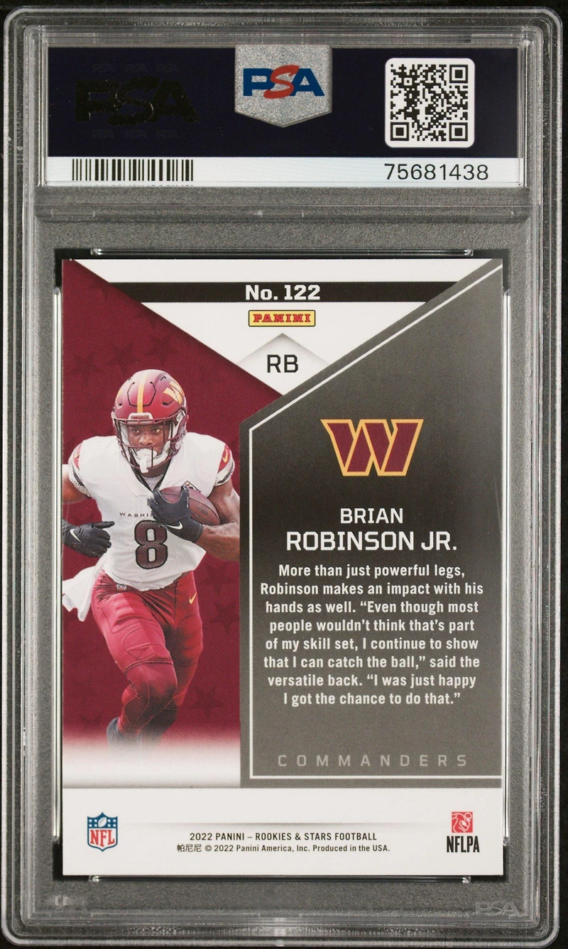 2022 Panini Rookies & Stars 122 Brian Robinson Jr. PSA 10
