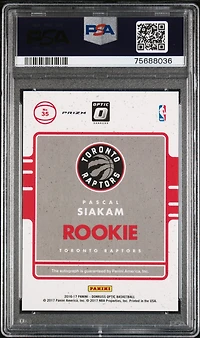 2016 Panini Donruss Optic Rookie Signatures 35 Pascal Siakam Holo PSA 9