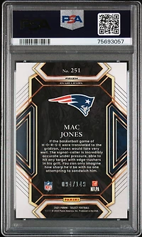 2021 Panini Select 251 Mac Jones PSA 10