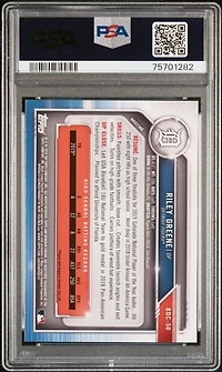 2019 Bowman Draft Bdc50 Riley Greene Chrome-with Bat PSA 10
