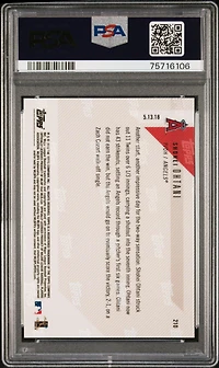 2018 Topps Now Shohei Ohtani PSA 10