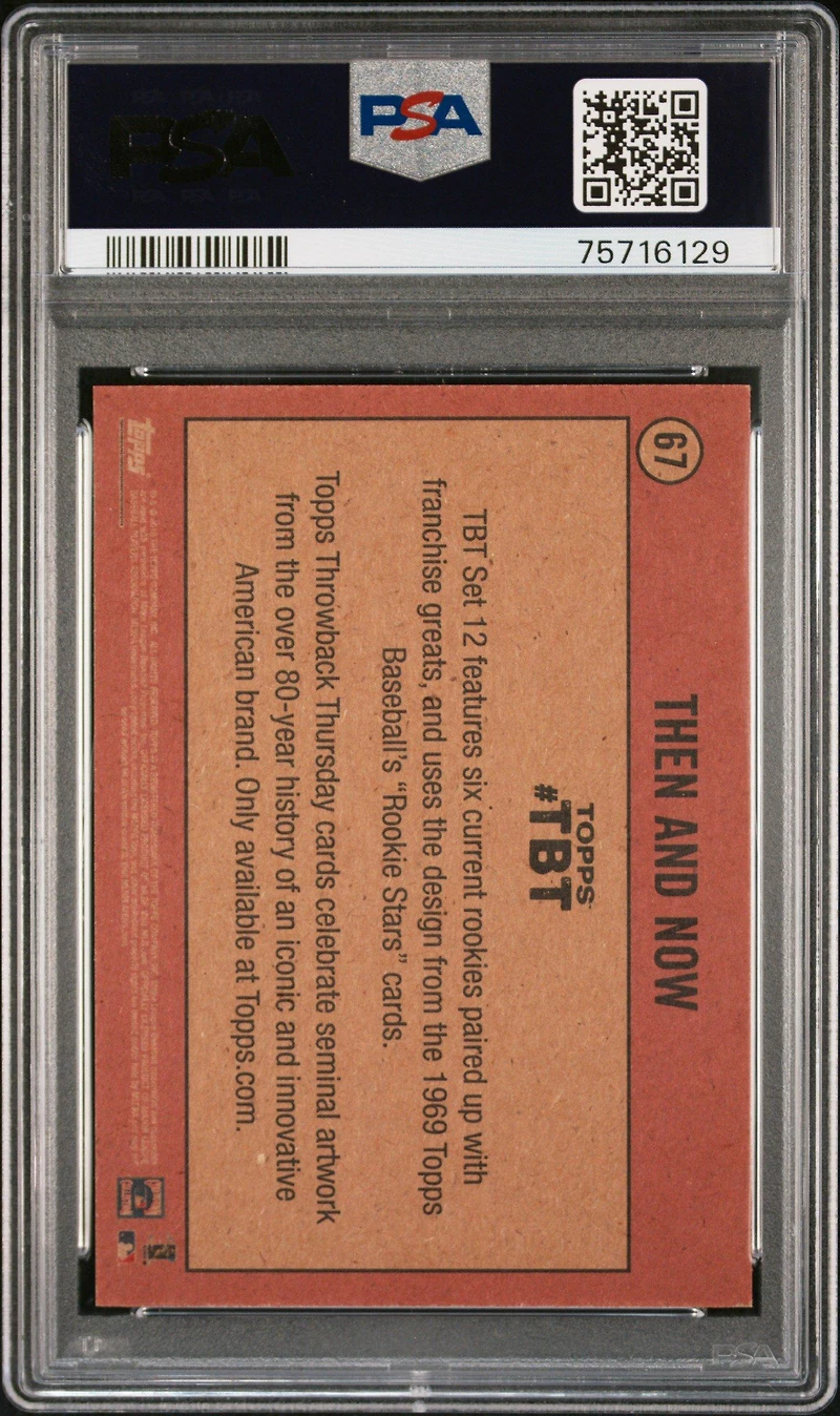 2018 Topps Throwback Thursday 67 Nolan Ryan/shohei Ohtani PSA 9
