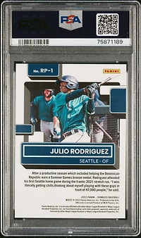2022 Panini Donruss Rated Prospect Rp1 Julio Rodriguez PSA 9
