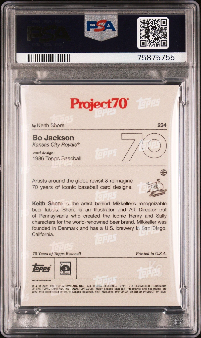 2021 Topps Project70 234 Bo Jackson PSA 9