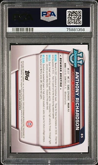 2022 Bowman University Chrome Prospects 65 Anthony Richardson PSA 10