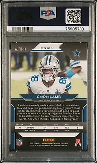 2020 Panini Chronicles Prizm Black Pb11 Ceedee Lamb Silver PSA 10