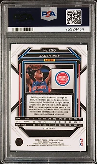 2022 Panini Prizm 256 Jaden Ivey Red Ice PSA 10