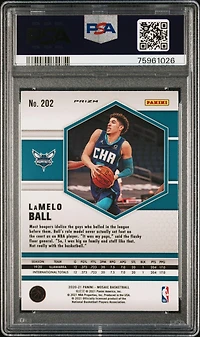 2020 Panini Mosaic 202 Lamelo Ball Green Ice PSA 9