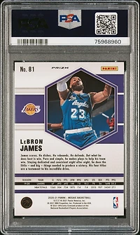 2020 Panini Mosaic 81 Lebron James Reactive Red PSA 10