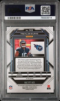2022 Panini Prizm 313 Treylon Burks PSA 8