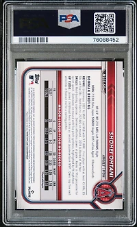 2022 Bowman Chrome Nscc Wrapper Redemption So Shohei Ohtani PSA 10