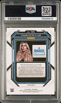 2023 Panini Prizm Wwe 123 Charlotte Flair Ice PSA 10