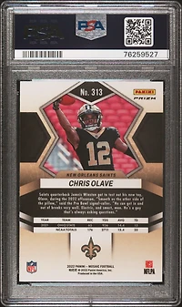 2022 Panini Mosaic 313 Chris Olave Blue Sparkle PSA 10